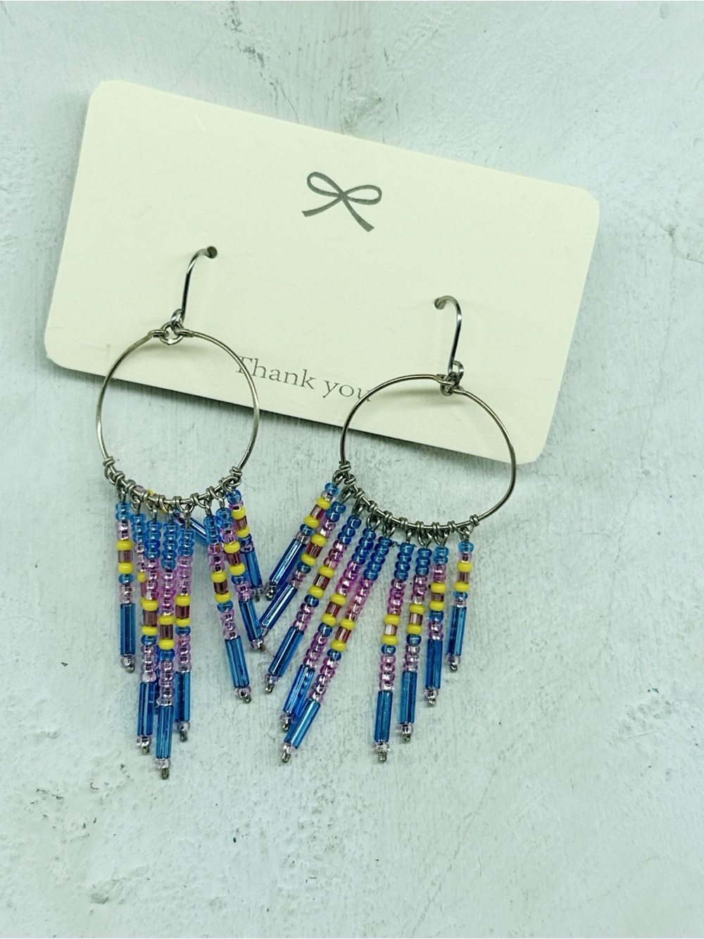 5448gc. Seed Bead Earrings Handmade Pastels